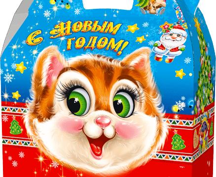 Подарок новогодний Коробка с маской Кот, изображение 2