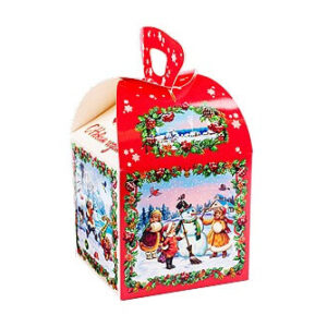 Упаковка для новогодних подарков Куб Винтаж