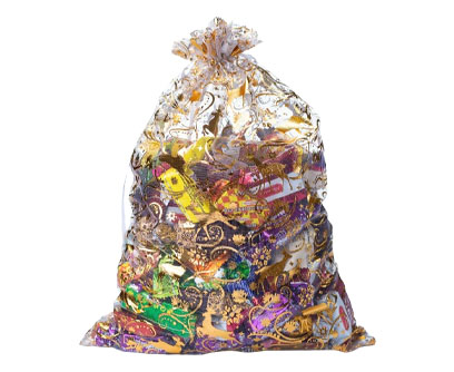 46-meshochek-iz-organzy-zolotoy Подарок новогодний Мешочек из органзы золотой